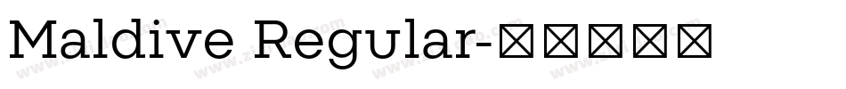 Maldive Regular字体转换